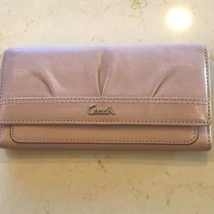 Coach pink leather wallet